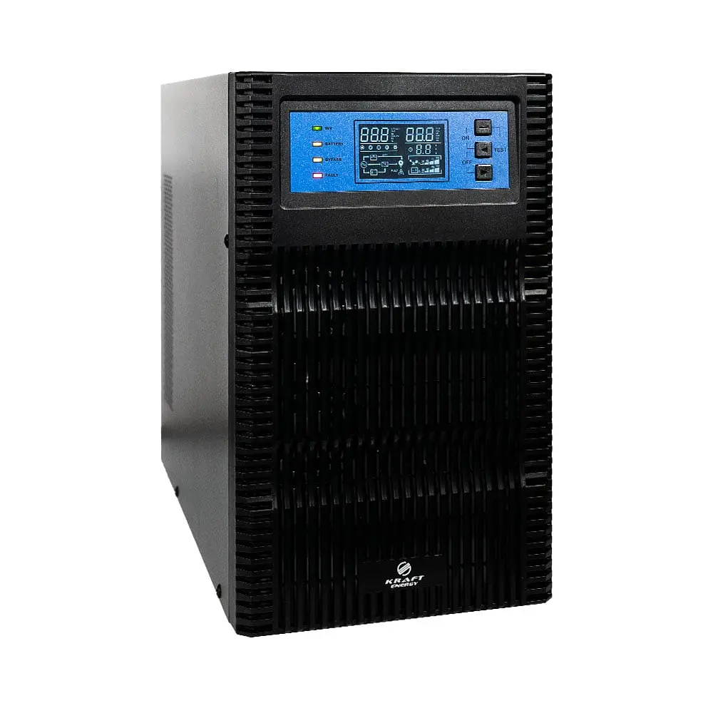 Джерело безперебійного живлення Kraft KRF-T3000VA/3000W(LCD) Pro Online UPS з вбудованими акумуляторними батареями (42-00107) - фото 3