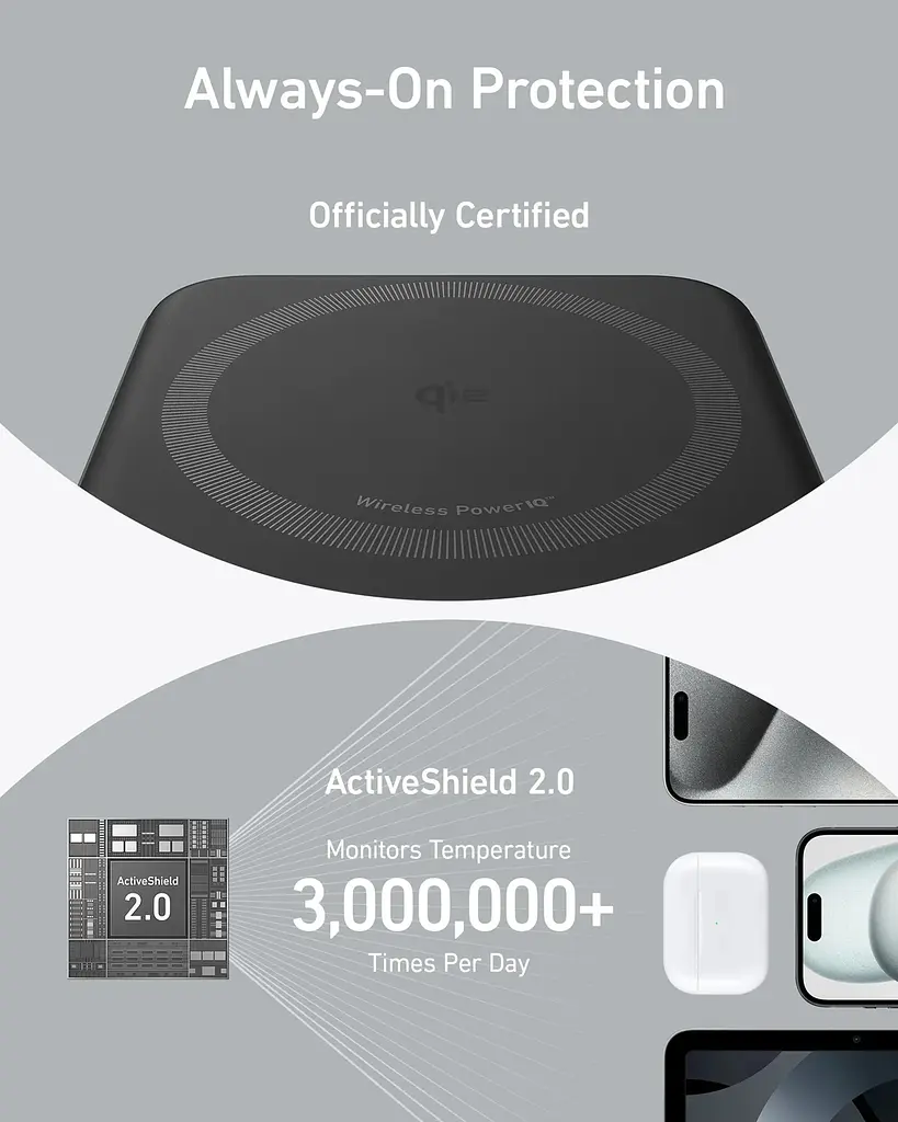 Портативний зарядний пристрій MagGo 10000 mAh Qi2 15W + USB-C PD 27W Black Anker teh0027062 - фото 3