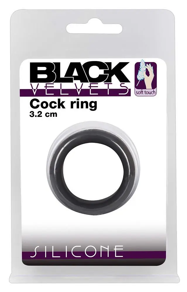 Эрекционное кольцо Black Velvets Cock Ring 3.2 см черный - фото 2