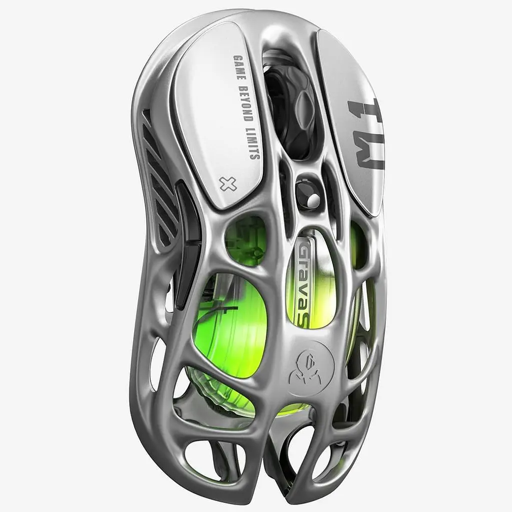 Бездротова миша GravaStar Mercury M1 Pro, magnesium alloy body, BT/WL/USB-A, RGB, Gunmetal Gray (GRAVASTARM1PRO_GRY) - фото 2