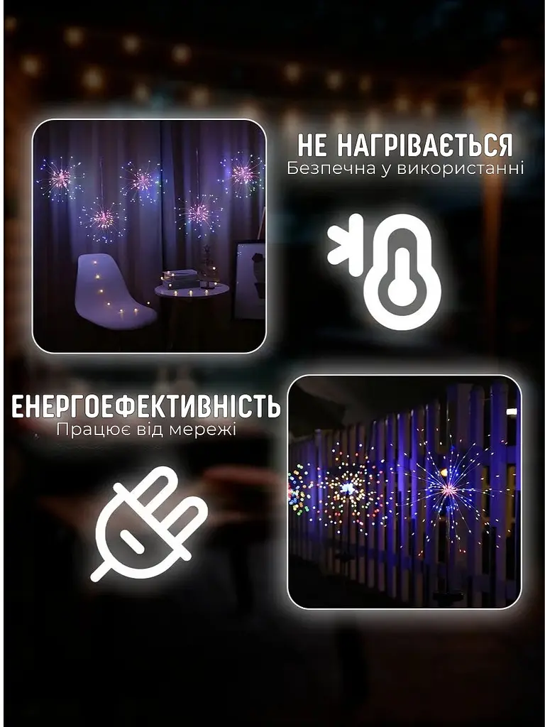 Гірлянда-штора — Феєрверк - фото 3