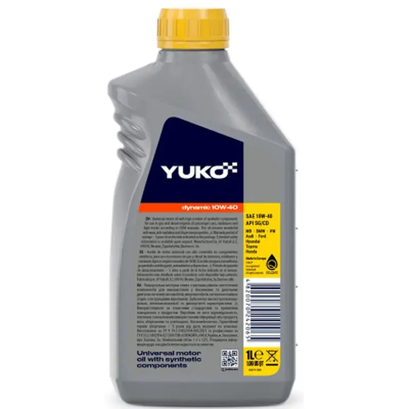 Моторна олива Yuko DYNAMIC 10W-40 1л (4820070242065) - фото 2