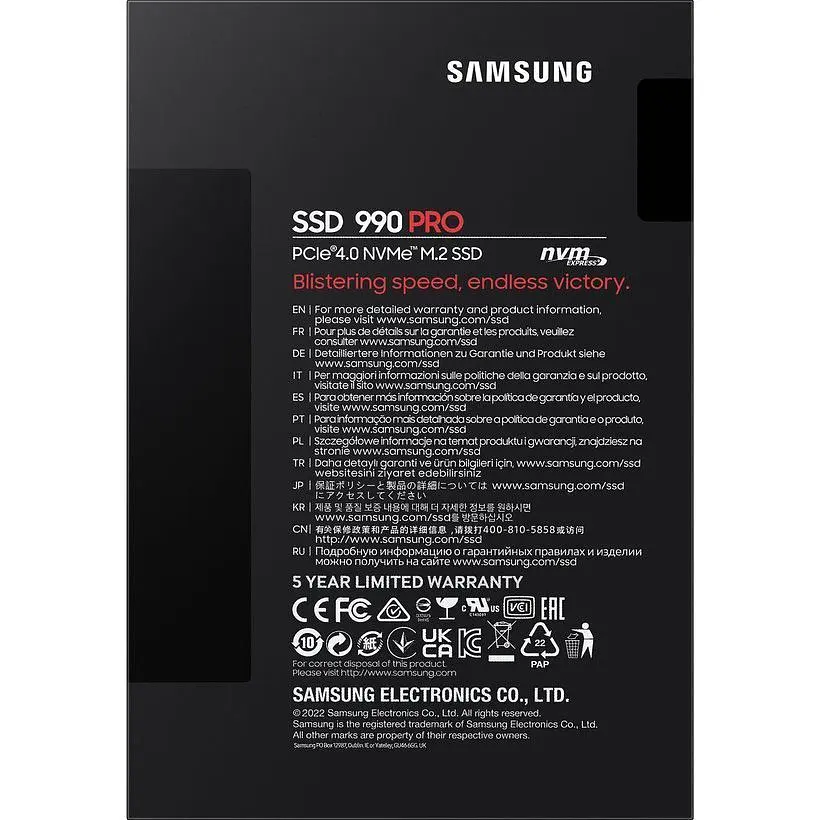 SSD накопичувач Samsung 990 PRO 4TB (MZ-V9P4T0BW) [116158] - фото 8