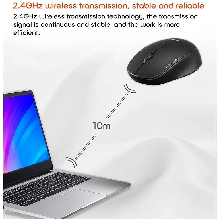 Миша бездротова недорога MeeTion Wireless Mouse 2.4G MT-R570 сіро-біла - фото 9
