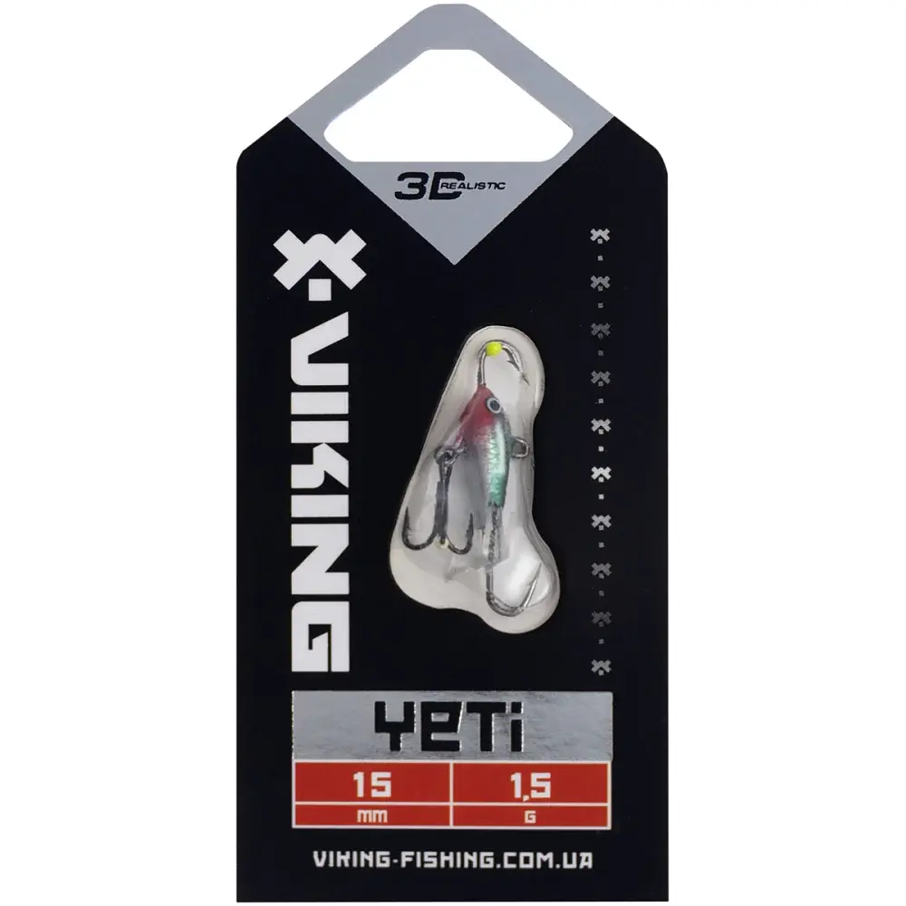 Балансир Viking Fishing Yeti Ice Jig 15mm 1.5g #19 Green Anchovy - фото 2