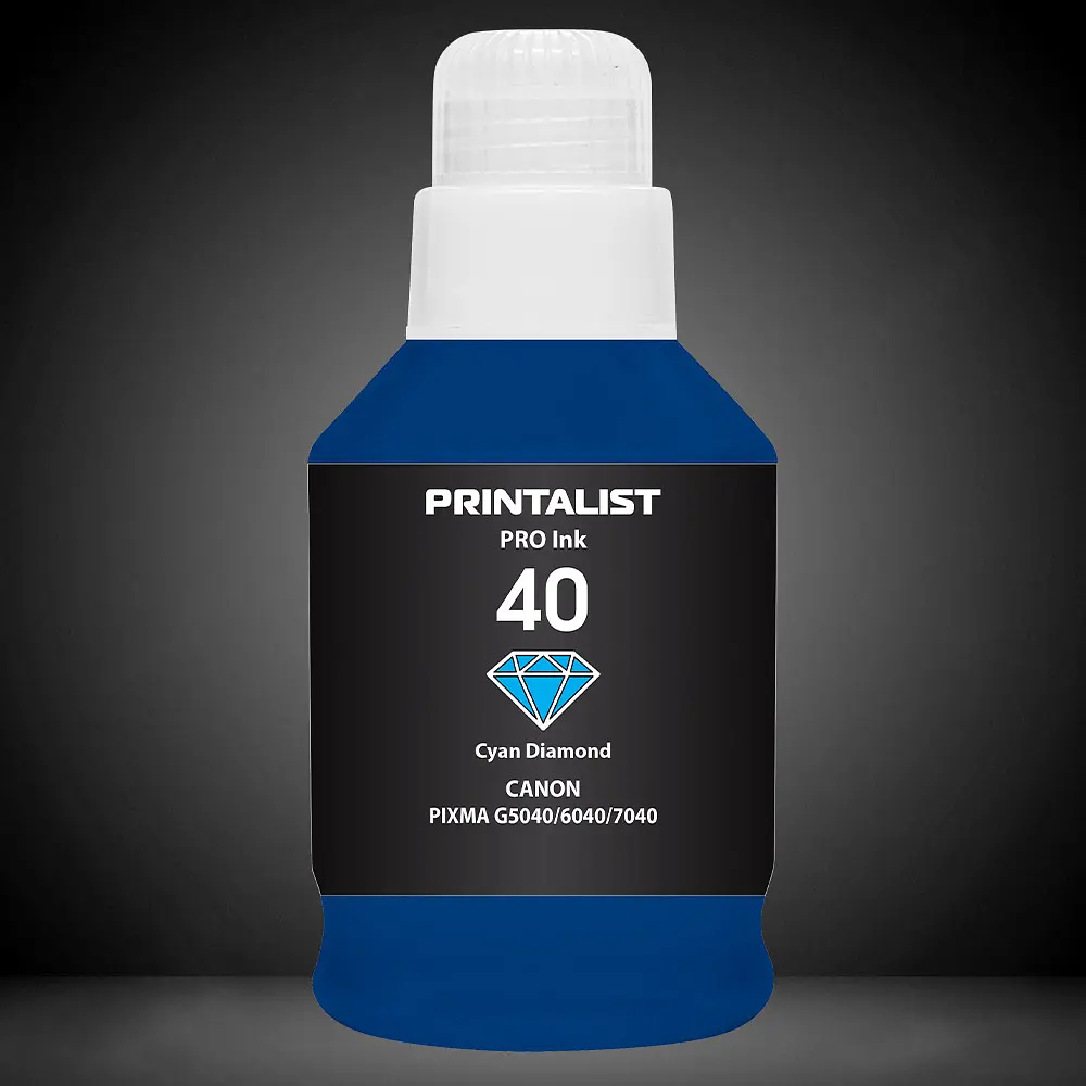 Чорнило PRINTALIST GI-40 для Canon G5040/G6040 190г Cyan водорозчинне (PL40C) - фото 4