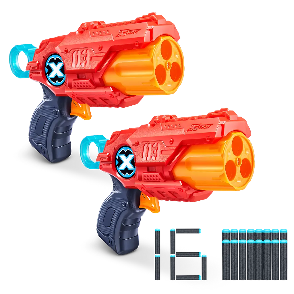 Набір швидкострільних бластерів Zuru X-Shot Red Excel MK 3 Double (36432R) - фото 3