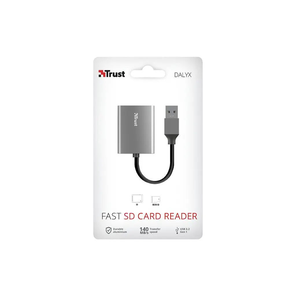 Считыватель флеш-карт Trust Dalyx Fast USB 3.2 Card reader (24135) - фото 6