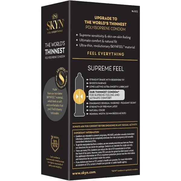 Презервативи Skyn Supreme Feel 10 шт ультратонкі, без латексу, з максимальним зволоженням - фото 4