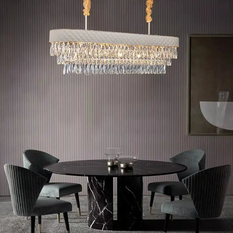 Овальна кришталева люстра Art 88205/80x35WH - фото 8