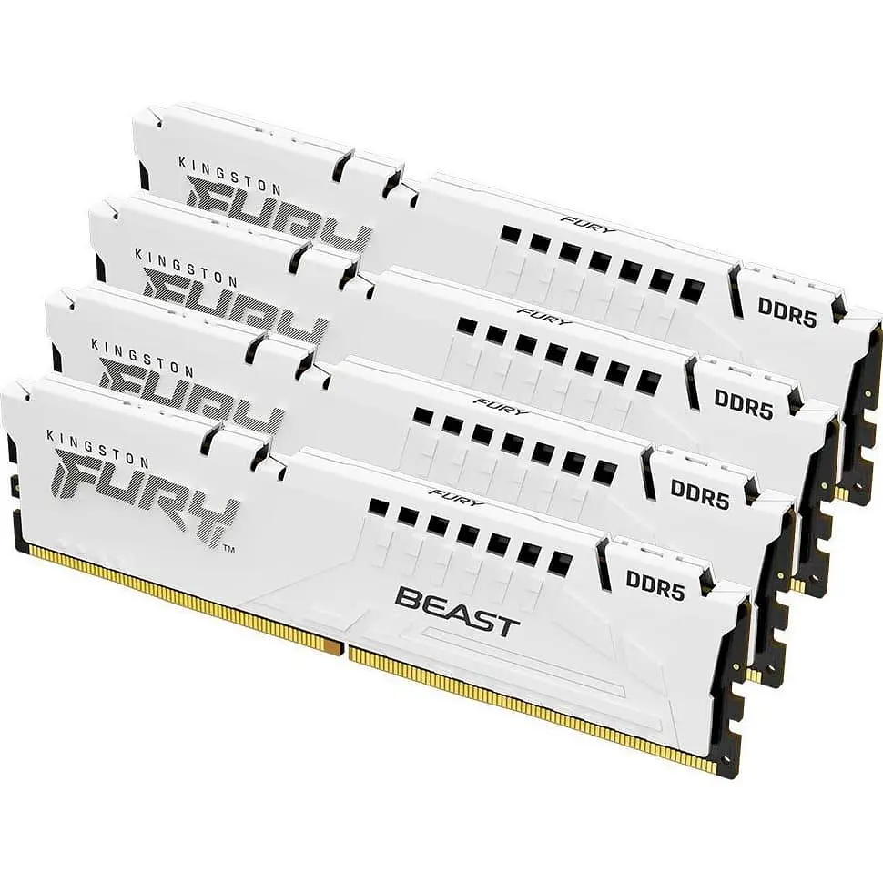 Модуль пам'яті Kingston Fury DDR5 128GB (4x32) Beast 5600MHz White XMP (KF556C40BWK4-128) - фото 2