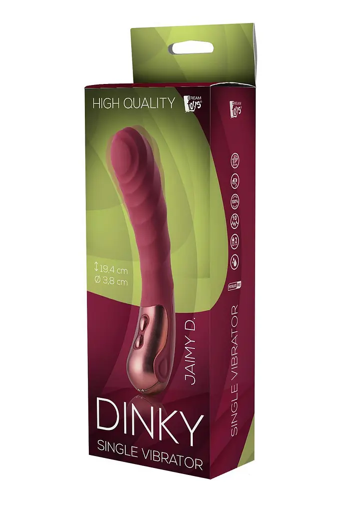 Вибратор Dreamtoys Dinky Single Vibrator Jaimy D 19.4 см бордовый - фото 5