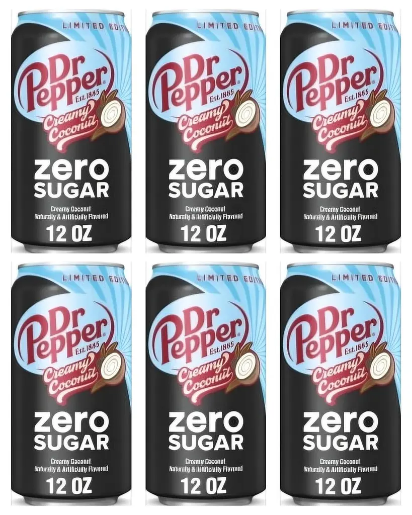 Напій Dr Pepper Creamy Coconut Soda без цукру 355 мл (пом'ята баночка) - фото 5