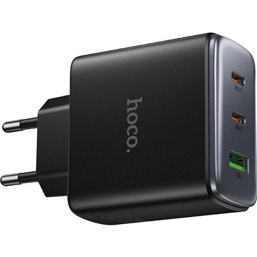 Сетевое зарядное устройство Hoco C160A Upgrade PD65W Black [163534] - фото 4