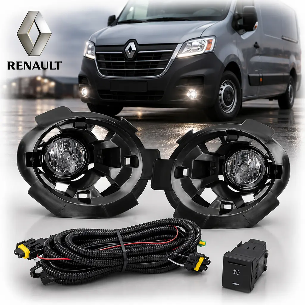 Протитуманні фари для Renault Master 2011-2019 H11 55W з проводкою Комплект (OEM: LH-8200002469 RH-8200002470) (RN-6060) - фото 2