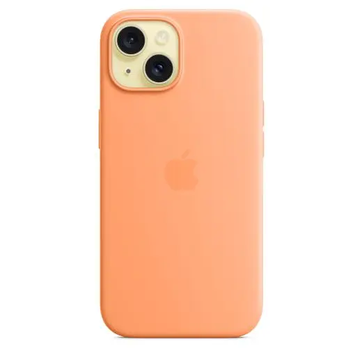 Силіконовий чохол CasePro Silicone Case with MagSafe Orange Sorbet для iPhone 15 - фото 3