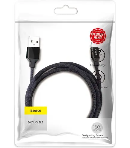 Кабель Baseus Yiven Cable USB to MicroUSB 2A 1.5m CAMYW-B01 Black - фото 4