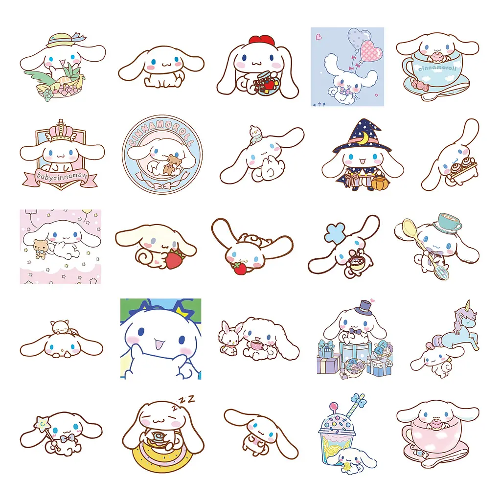 Стикерпак Набір наклейок GeekLand Hello Kitty Cinnamoroll Хелло Кітті Сіноморол 50 штук - фото 3