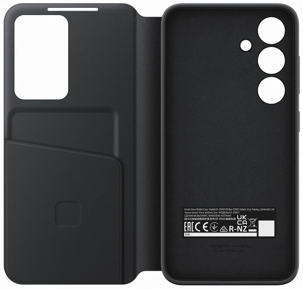 Оригінальний чохол-книжка Smart View Wallet Case для Samsung Galaxy S24 Black S921 EF-ZS921CBEGWW - фото 8