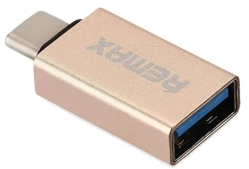 Адаптер Remax Glance USB-USB Type-C RA-OTG1 Gold (6954851289753) - фото 3