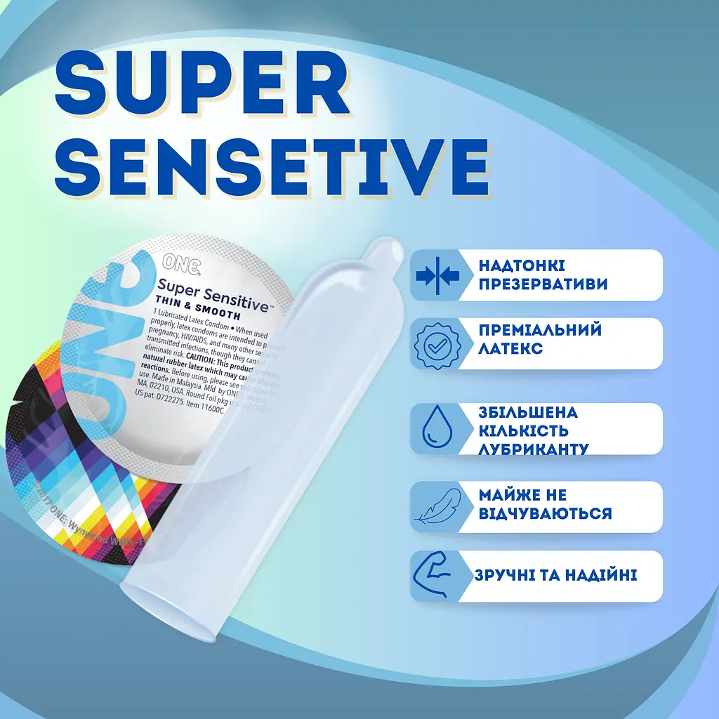 Презерватив One Super Sensitive ультратонкий 1 шт. - фото 2