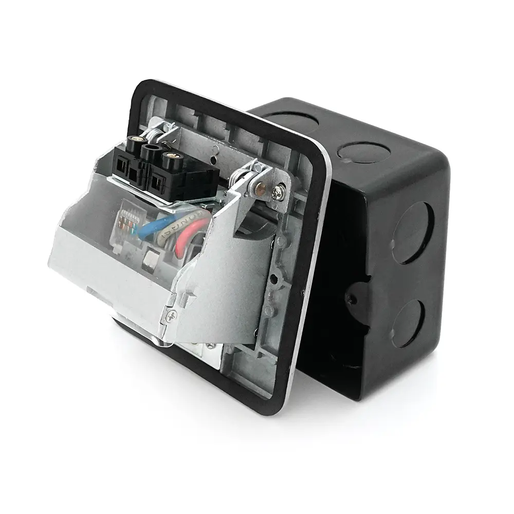 Розетка універсальна + 1 Shuko + 1RJ-45 висувна із заземленням J02L, Input: AC 100-250V 13A, White - фото 5