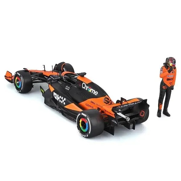 Автомодель Mclaren MCL38 1:24 з фігуркою гонщика чорна з помаранчевим, в асортименті - фото 12