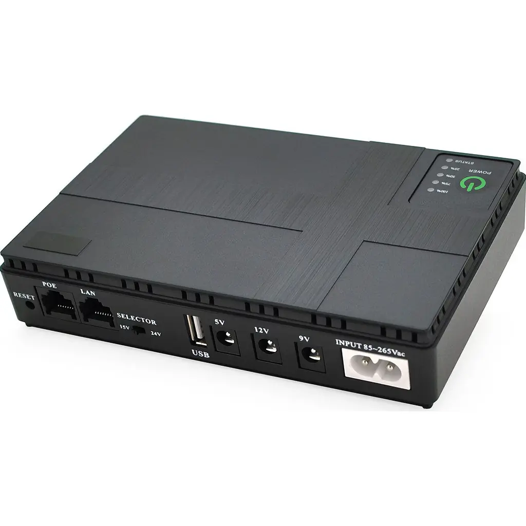 Джерело безперебійного живлення (ДБЖ) для роутера Voltronic DC1018P 10400mAh Black [108013] - фото 2