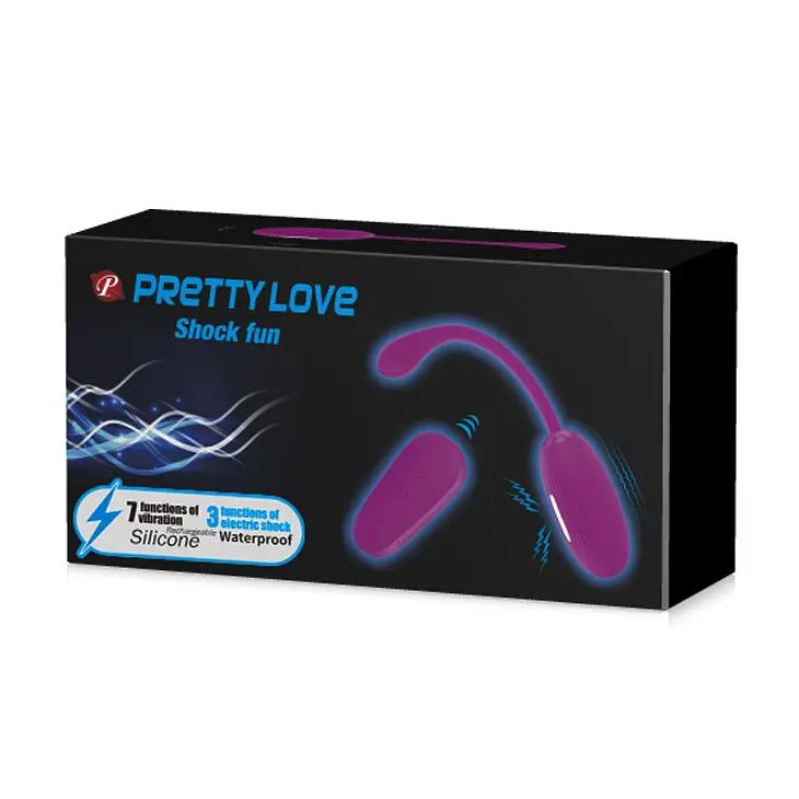 Віброяйце Pretty Love Shock Fun 19 см фіолетовий - фото 6