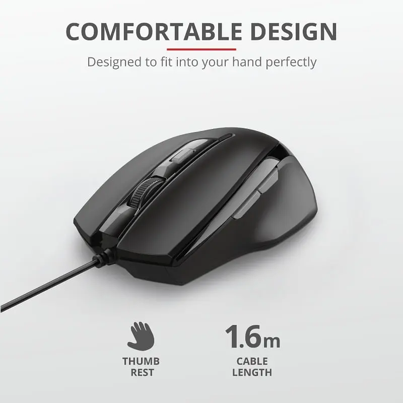 Компьютерная мышь Trust Voca USB-A черный teh0014045 - фото 7