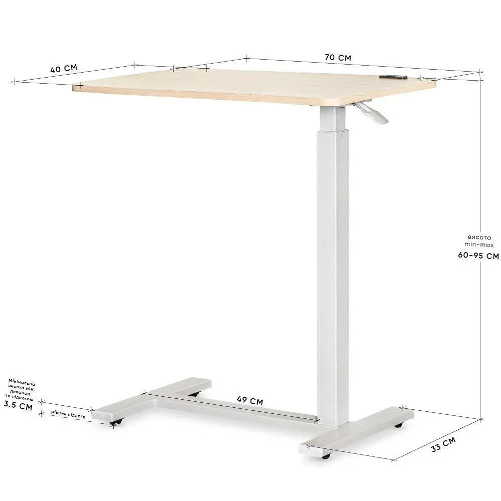 Стіл Hommex Mobidesk USB Maple ( TH-010 Maple) - фото 2