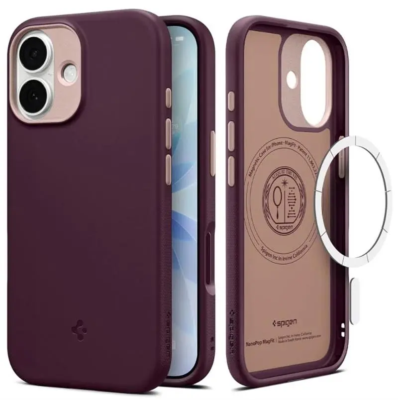 Чохол Spigen для iPhone 17, Nano Pop MagFit, Burgundy Bean teh0019340 - фото 2