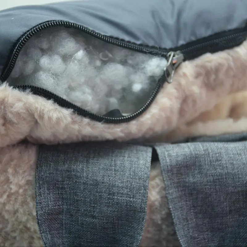 Сумка-лежак для кошек и малых собак Zoo-hunt омфорт M №2 48х25х35 см серая - фото 2