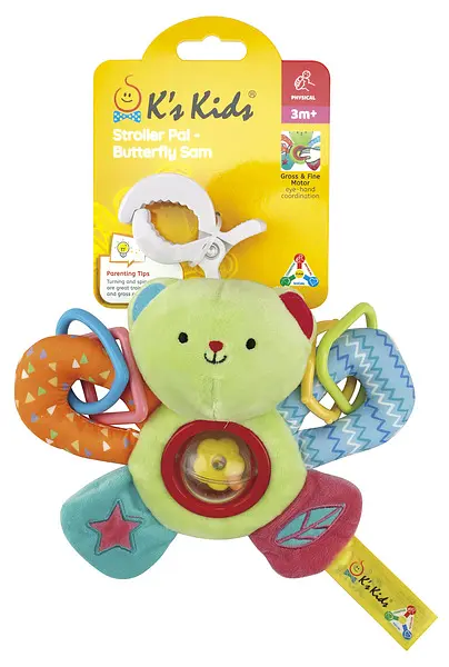 Брязкальце Ks Kids Метелик, м'яке з прорізувачем (KA10825-HC) - фото 2