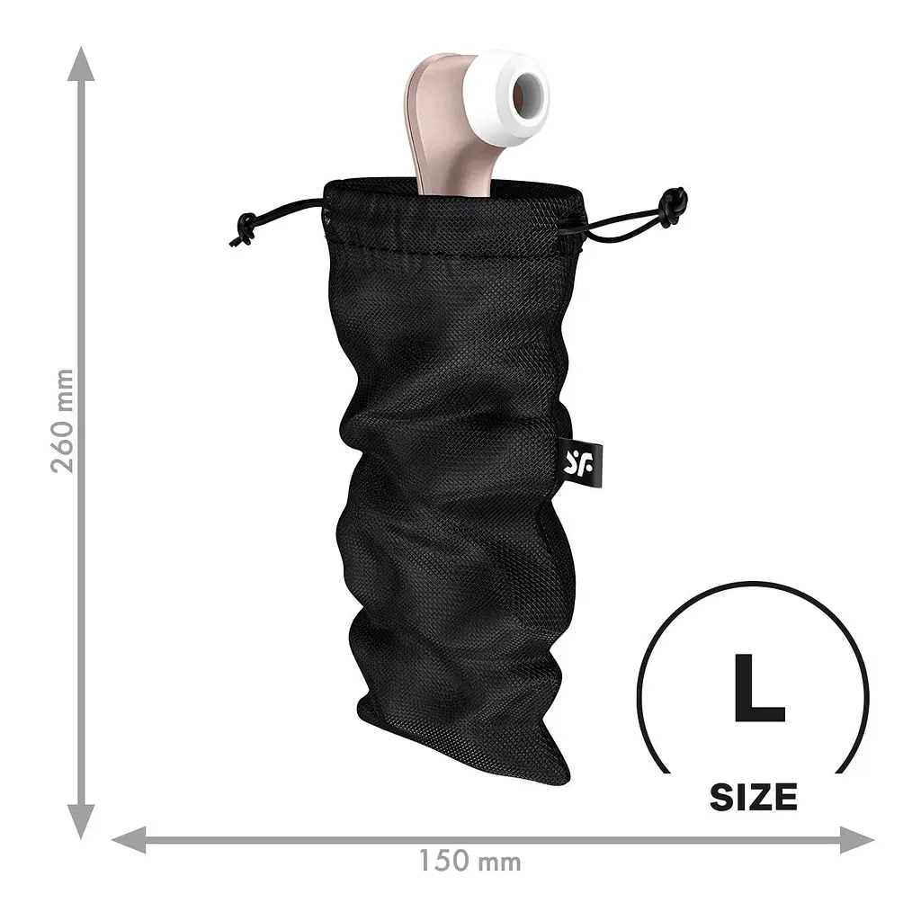 Мішечок для зберігання іграшок Satisfyer Treasure Bag L Black Satisfyer IG059501; SX0549 98420