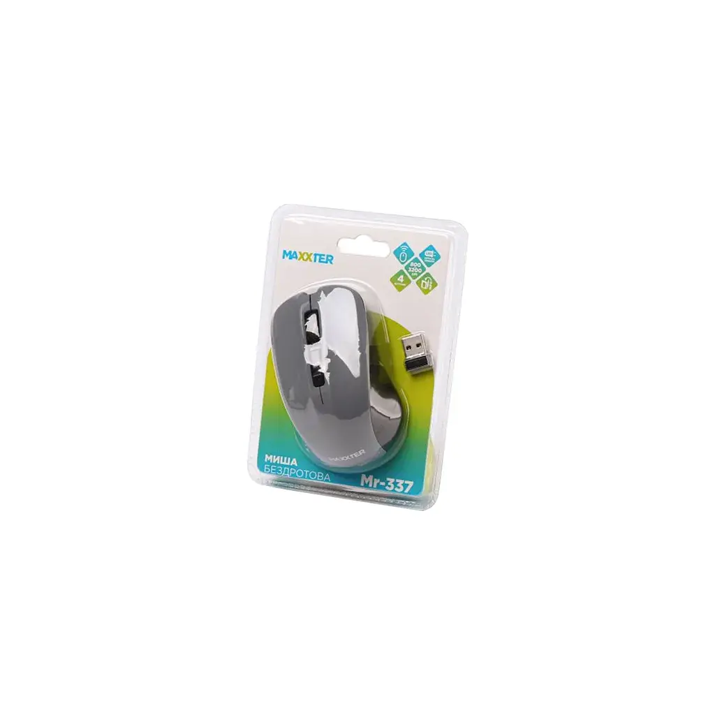 Мишка Maxxter Mr-337-Gr Wireless Gray (Mr-337-Gr) - фото 4