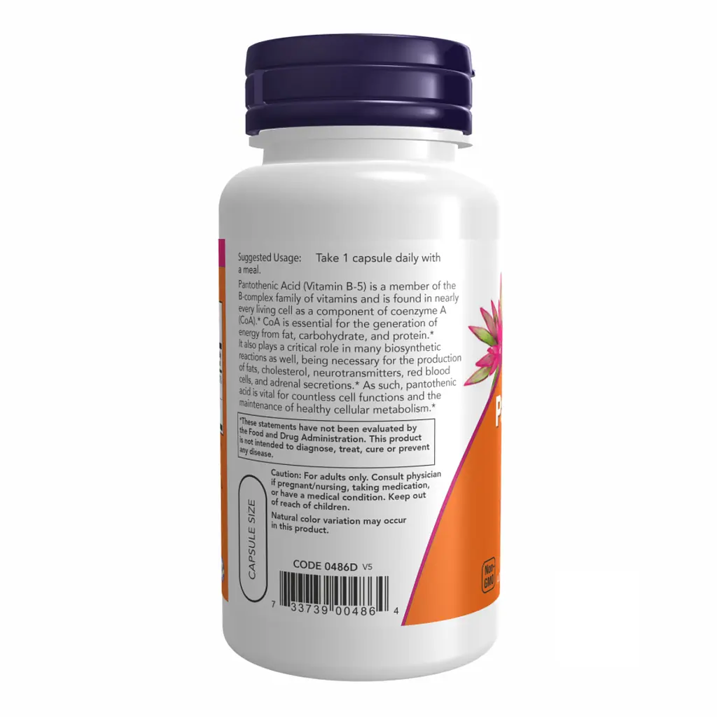 Вітаміни PANTOTHENIC ACID 500mg - 100 vcaps - фото 3