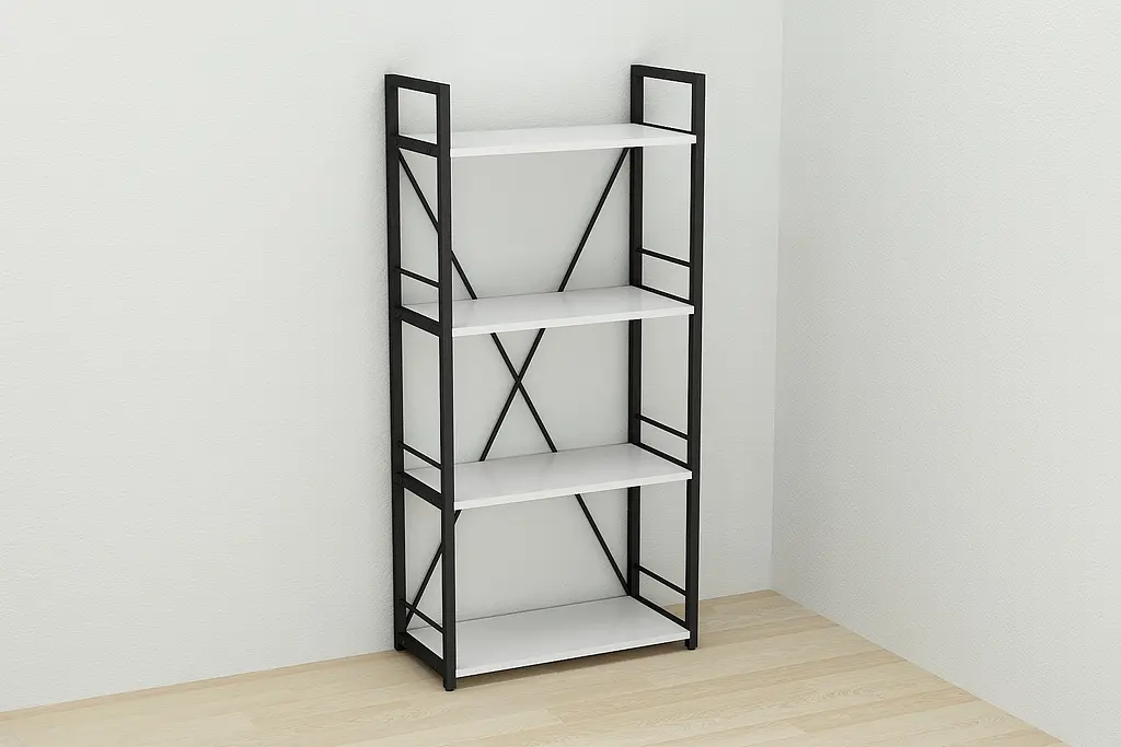 Етажерка 4/60 Ferrum-decor Серії Коннект 120x60x28 чорний ДСП Білий 16мм (FRD-104236) - фото 6