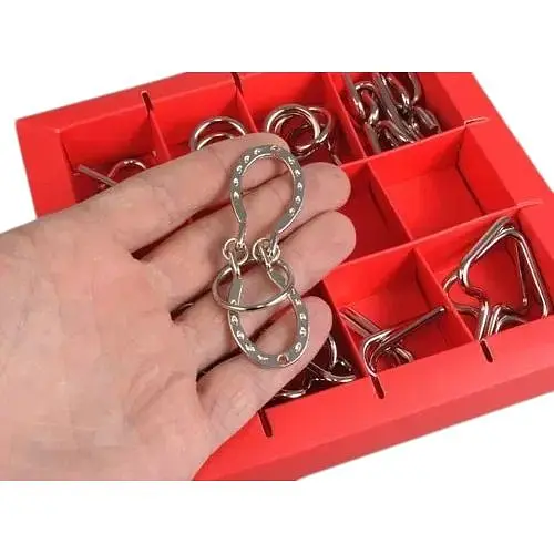 Набір головоломок Eureka 10 Metall 3D Puzzles red 10 головоломок 473358 - фото 3