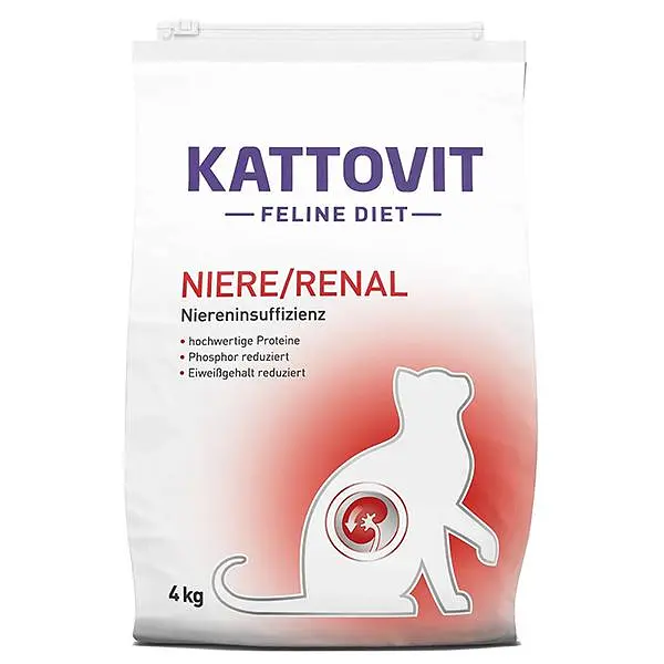 Дієтичний сухий корм Kattovit Veterinary Niere Renal Каттовіт Ренал для котів із захворюваннями нирок 4 кг