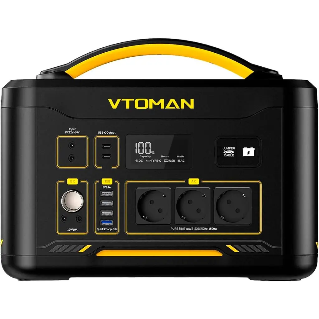 Зарядная станция Vtoman Jump 1500X / 1500 Вт / 828 Вт/ч / LiFePO4 (Jump 1500X) UA - фото 2