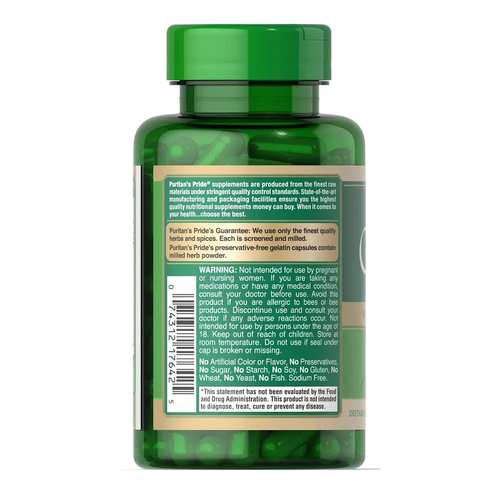 Натуральна добавка Puritan's Pride Ginseng Complex with Royal Jelly 100 капсул - фото 3