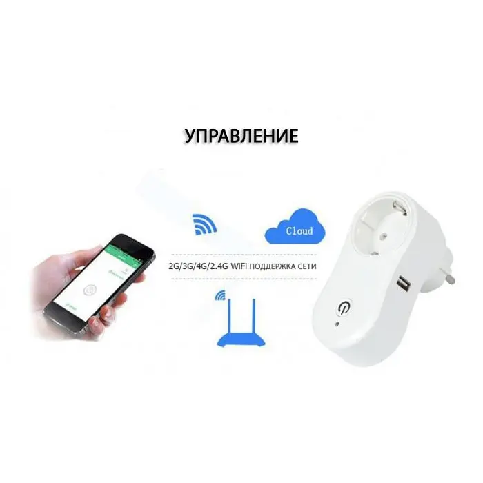 Розумна розетка електрична c Wi-fi керуванням з телефону Socket J2 - фото 6