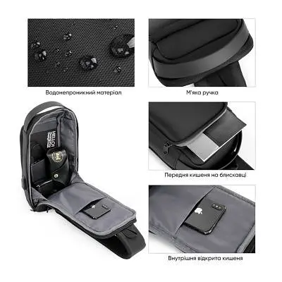 Рюкзак для ноутбука Porto 10" RNC-4043 Black (RNC-4043BK) - фото 5