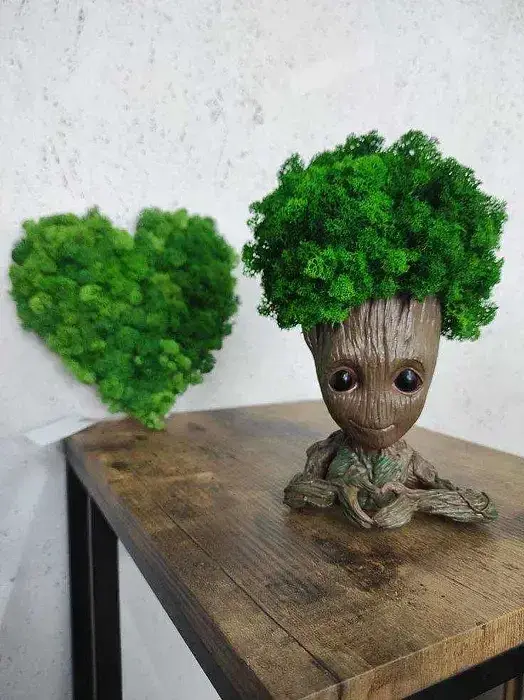 Кашпо горщик зі стабілізованим мохом Грут Groot G2 - фото 6