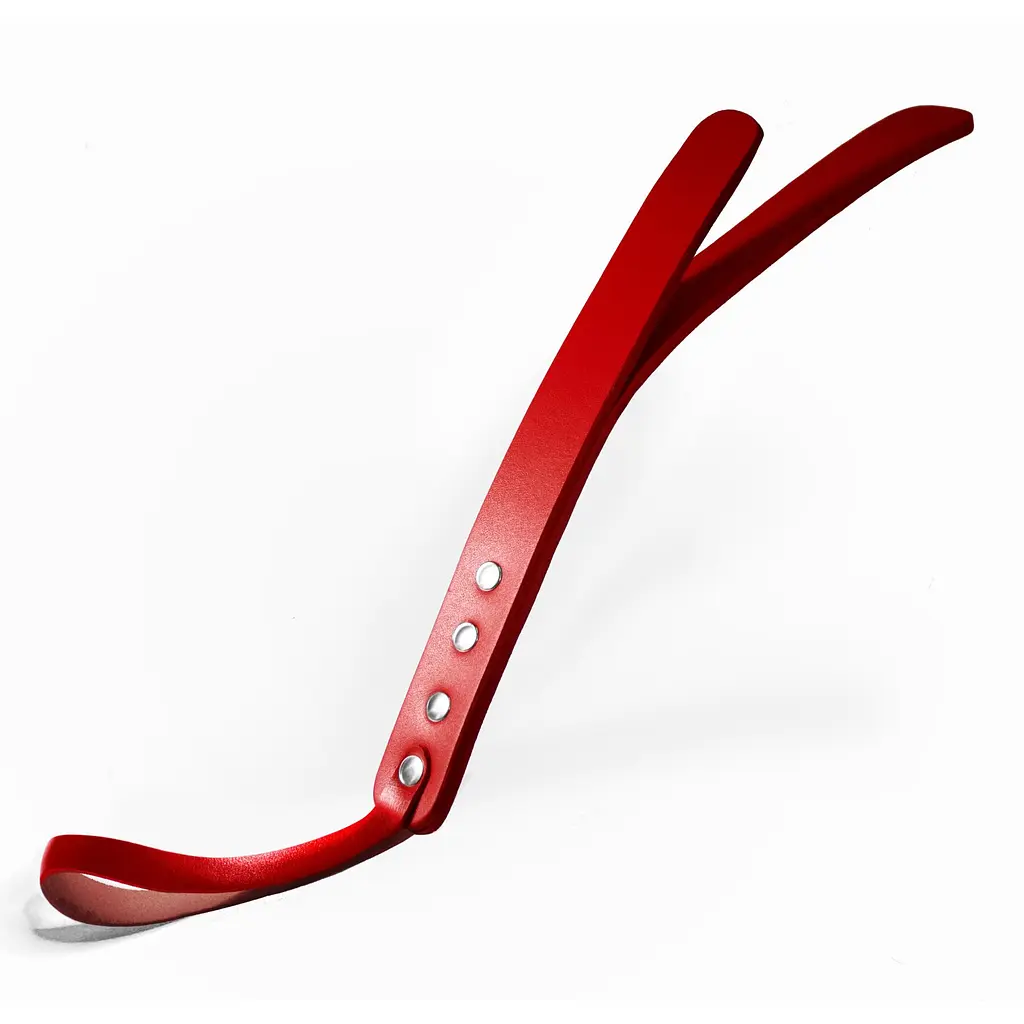Паддл двошаровий Feral Feelings Leather Mini Paddle Red, натуральна шкіра