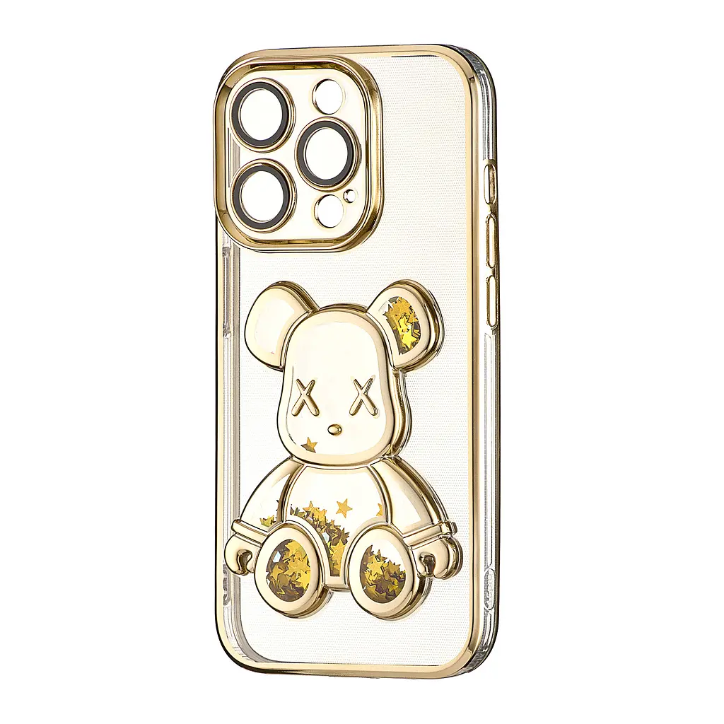 Чохол Shining Bear Case Protected Camera iPhone 15 Pro Gold