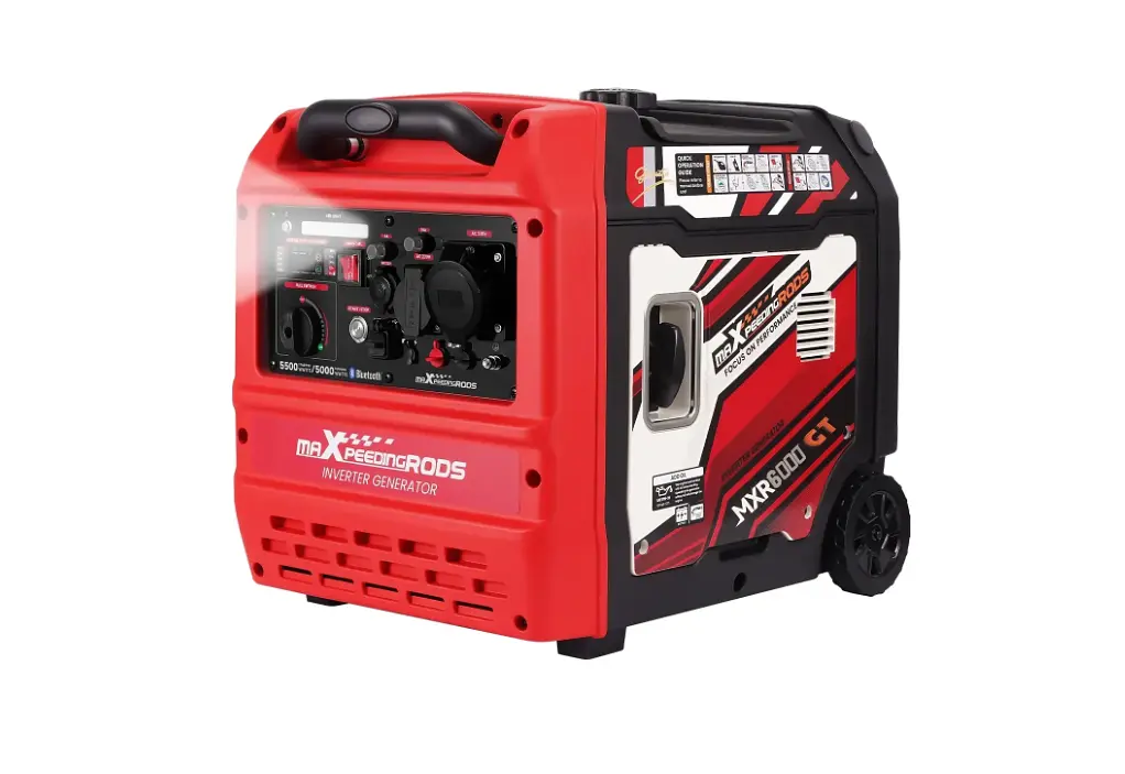 Генератор инверторный БЕНЗИНОВЫЙ MXR6000GT (5,5kW), однофазний, 220V, 50Hz, об'єм бака 11.5л, електростартер, Bluetooth - фото 5