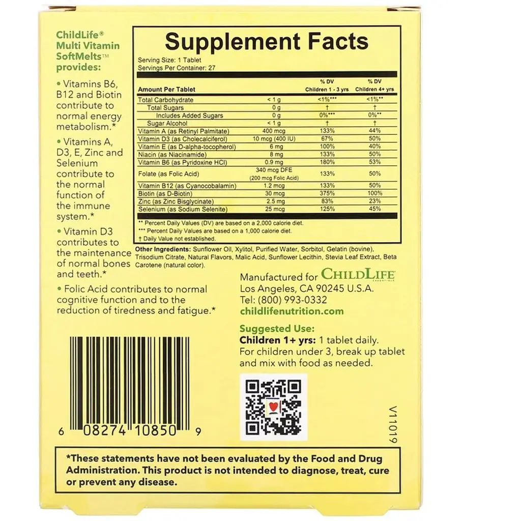 Мультивітаміни для дітей ChildLife Multi Vitamin SoftMelts зі смаком натурального апельсина 27 шт. (CDL10850) - фото 2