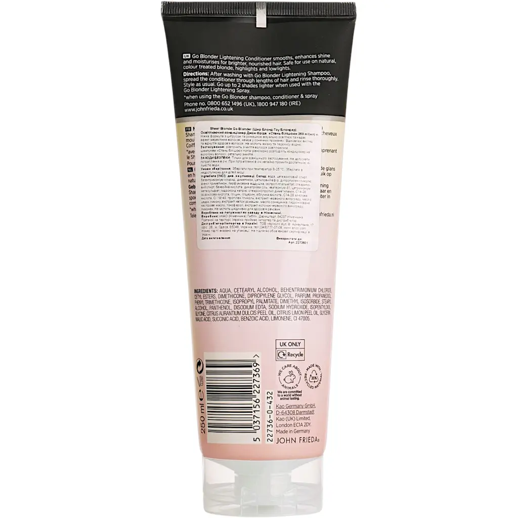 Освітлюючий кондиціонер John Frieda Go Blonder, 250 мл - фото 3